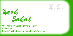 mark sokol business card